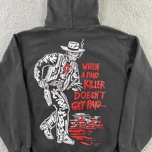 Warren Lotas Hoodie size S When A Paid Killer Doesnt Get Paid‎ Skeleton Western